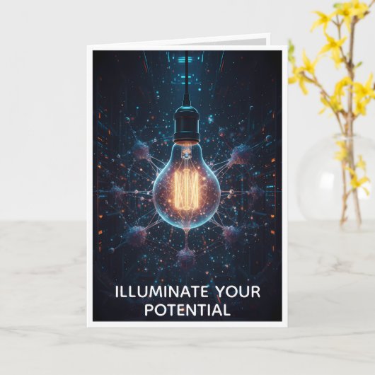 Custom Motivational Quote Card カード (黄色い花)