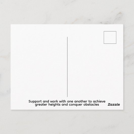 Custom Motivational Quote post card ポストカード (裏面)