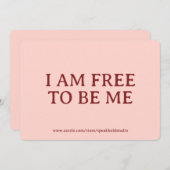 Custom Motivational & Self Love Gift Card for Her シーズンカード (正面/裏面)