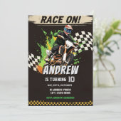 Custom Motocross Dirt Motorbike for boy Birthday  招待状 (スタンド正面)