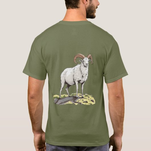 Custom mountain ram t-shirt tシャツ (裏面)