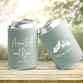 Custom Mountain Wedding Guest Favor 缶クーラー