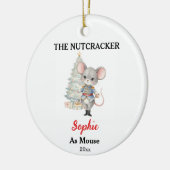 Custom Mouse Nutcracker Photo Christmas セラミックオーナメント (左)