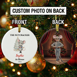 Custom Mouse Nutcracker Photo Christmas セラミックオーナメント