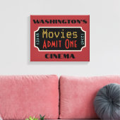 Custom Movie Theater Sign Art キャンバスプリント (インサイチュ (リビング))