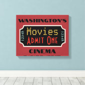 Custom Movie Theater Sign Art キャンバスプリント (インサイチュ (ウッドフロア))