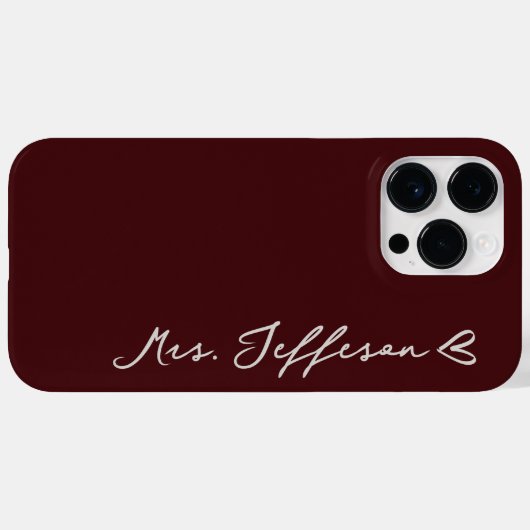 Custom Mr and Mrs Wedding Phone Case Gift Case-Mate iPhoneケース (裏面 (横))