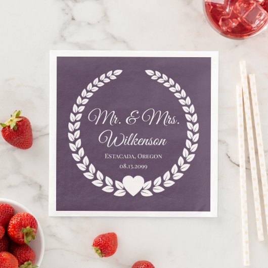 Custom Mr. & Mrs. Bride and Groom Newlywed (インサイチュ)