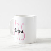Custom Mr. & Mrs. Mug, Wedding Gift for Newlyweds コーヒーマグカップ (正面左)