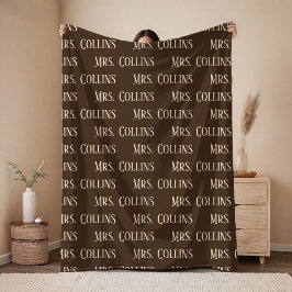 Custom Mrs & Mr Blanket, Wedding Gift for Hubby フリースブランケット