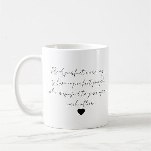 Custom Mug Actual Handwriting Ceramic Mug, Persona コーヒーマグカップ (左)