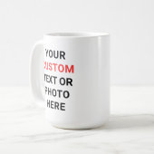 Custom Mug | Add Text, Photo, Logo or Design Here  コーヒーマグカップ (正面左)