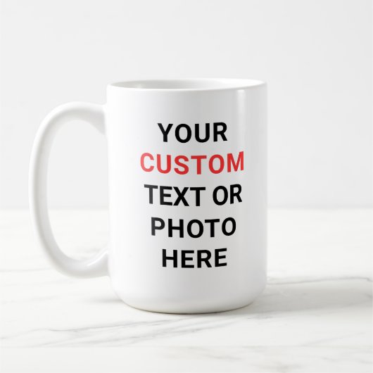 Custom Mug | Add Text, Photo, Logo or Design Here  コーヒーマグカップ (左)