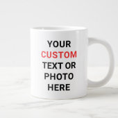 Custom Mug | Add Text, Photo, Logo or Design Here  ジャンボコーヒーマグカップ (右)