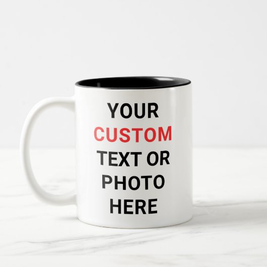 Custom Mug | Add Text, Photo, Logo or Design Here  ツートーンマグカップ (左)