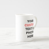 Custom Mug | Add Text, Photo, Logo or Design Here ボーンチャイナマグカップ (正面右)