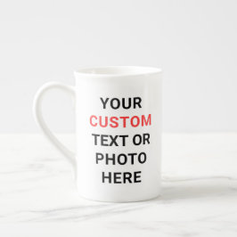 Custom Mug | Add Text, Photo, Logo or Design Here ボーンチャイナマグカップ