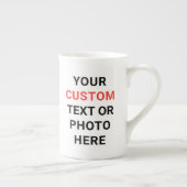 Custom Mug | Add Text, Photo, Logo or Design Here ボーンチャイナマグカップ (右)
