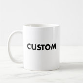 Custom Mug Blank Template - White, 11oz コーヒーマグカップ (左)