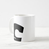 Custom mug monogram initial letter modern minimal コーヒーマグカップ (正面左)