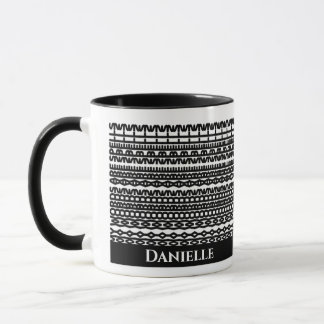 Custom Mug with Hidden Text in Geometric Pattern マグカップ