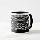 Custom Mug with Hidden Text in Geometric Pattern マグカップ (正面右)