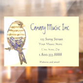 Custom Music & Bird Business Card ウィンドウサイン (シート2)