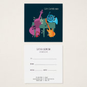 Custom Music Lessons Gift Certificate (正面&裏面)