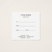 Custom Music Lessons Gift Certificate (裏面)