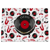 Custom Music Theme Birthday Large Paper Bag ラージペーパーバッグ (正面)