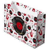 Custom Music Theme Birthday Large Paper Bag ラージペーパーバッグ (正面アングル)