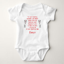 Custom My 1st Christmas Poem, Baby Gift Idea,   ベビーボディスーツ