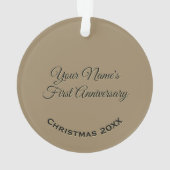 Custom Name | 1 Year Sober Anniversary Medallion オーナメント (裏面)