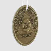 Custom Name | 25 Year Sober Anniversary Medallion オーナメント (正面)