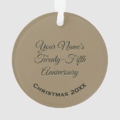 Custom Name | 25 Year Sober Anniversary Medallion オーナメント (裏面)