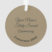 Custom Name | 32 Year Sober Anniversary Medallion オーナメント (裏面)
