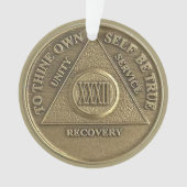 Custom Name | 32 Year Sober Anniversary Medallion オーナメント (正面)