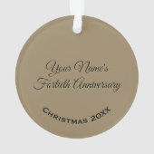 Custom Name | 40 Year Sober Anniversary Medallion オーナメント (裏面)