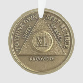 Custom Name | 40 Year Sober Anniversary Medallion オーナメント (正面)