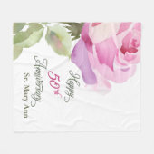 Custom Name 50th Anniversary Catholic Jubilee Nun フリースブランケット (正面(横))