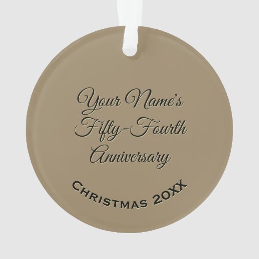 Custom Name | 54 Year Sober Anniversary Medallion オーナメント (裏面)