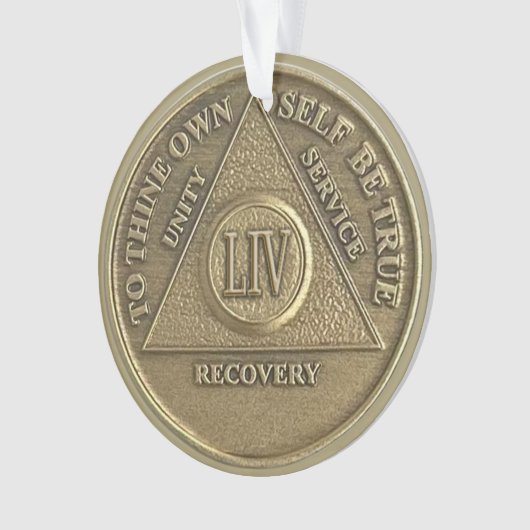 Custom Name | 54 Year Sober Anniversary Medallion オーナメント (正面)