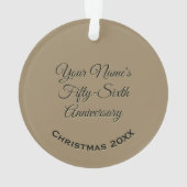 Custom Name | 56 Year Sober Anniversary Medallion オーナメント (裏面)