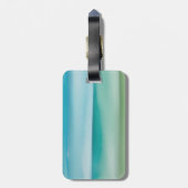 Custom Name Abstract Watercolor Ocean Horizon Art ラゲッジタグ (裏面縦)