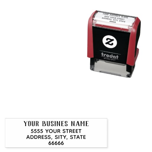 Custom Name Address Self-inking Stamp Template セルフインキングスタンプ (インサイチュ)