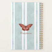 Custom name adorable french background botanical プランナー手帳 (裏面)