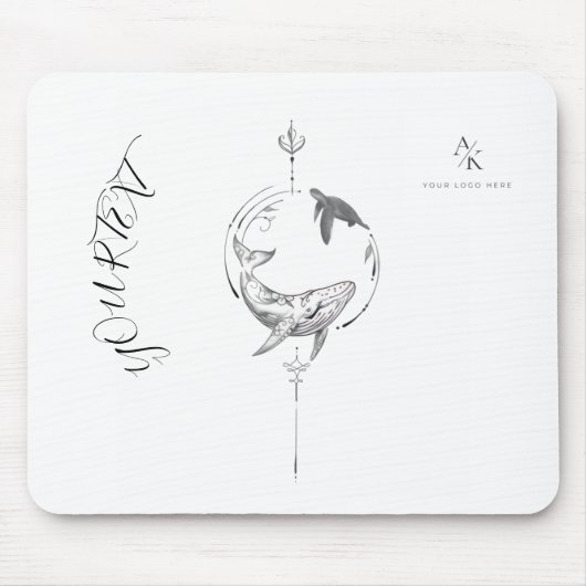 Custom Name Aesthetic Artwork マウスパッド (正面)