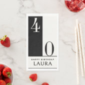 Custom Name & Age Black and White Birthday (インサイチュ)