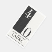 Custom Name & Age Black and White Birthday (コーナー)