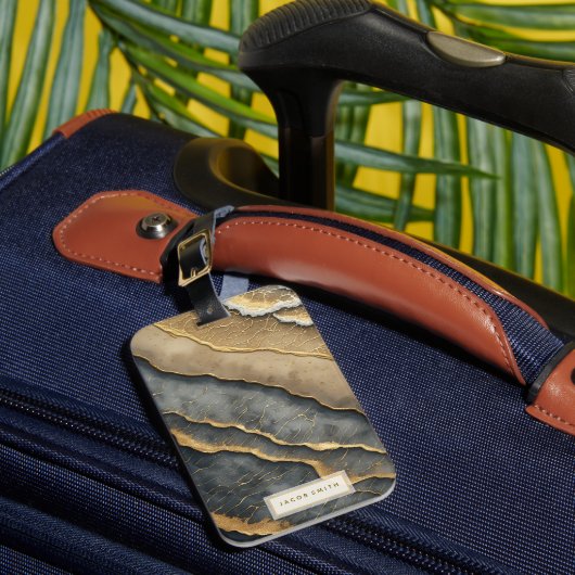 Custom Name and Address Luggage Tag ラゲッジタグ (正面インサイチュ1)